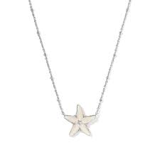 Parker Starfish silver natural pearl necklace