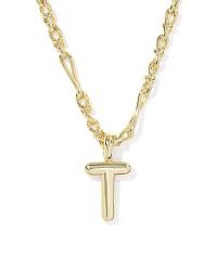 Letter T Bubble gold necklace