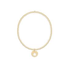 Classic Gold 2mm Bracelet - Star Small Gold Disc