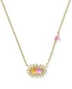 Elisa Bird Gold Sunrise Watercolor Illusion Necklace