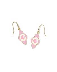 Abbie Medallion gold pink mix earrings