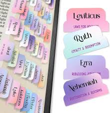 Rainbow Bible Tabs with Bible Book Descriptions