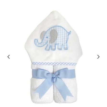 Blue Elephant Hooded Towel