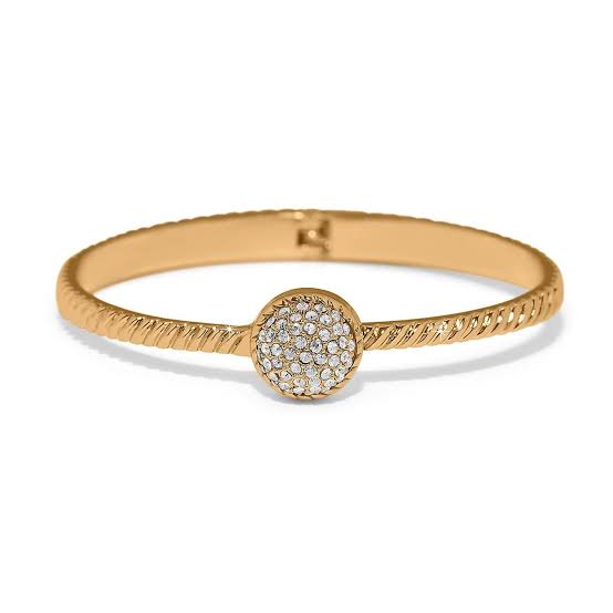 Illumina Celeste Dome Hinged Bangle - Gold