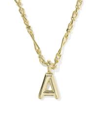 Letter A Bubble gold necklace
