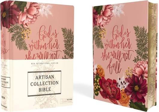 NIV Artisan Collection Bible Comfort Print Pink Floral Cloth over Board