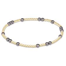 Hope Unwritten Dark Grey Pearl 3mm Bracelet