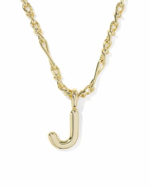Letter J Bubble gold necklace