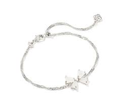 Blair Bow silver iridescent drusy bracelet