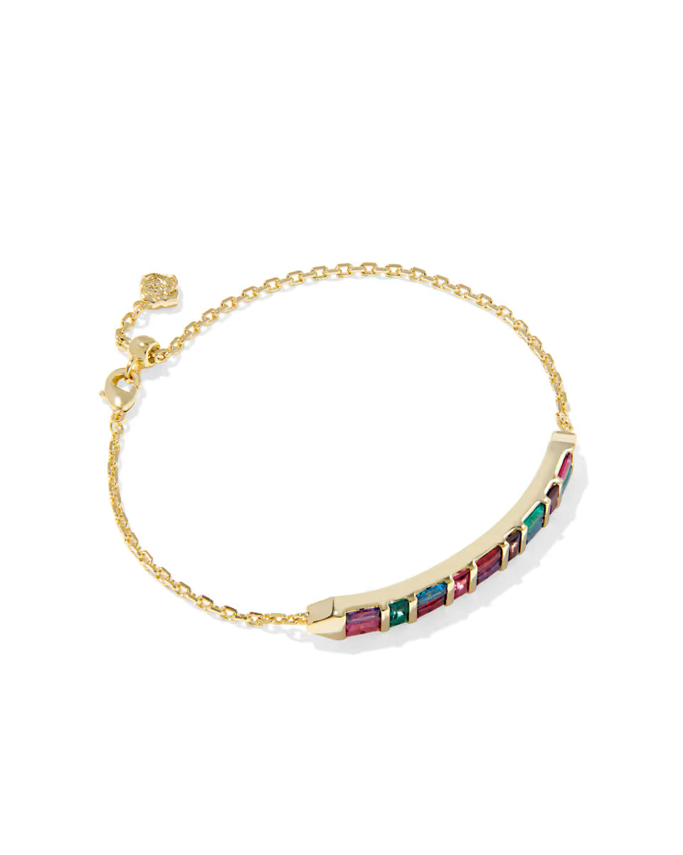 Jamie Delicate Chain Bracelet Gold Multi Mix