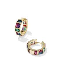 Jamie Huggie Earring Gold Multi Mix