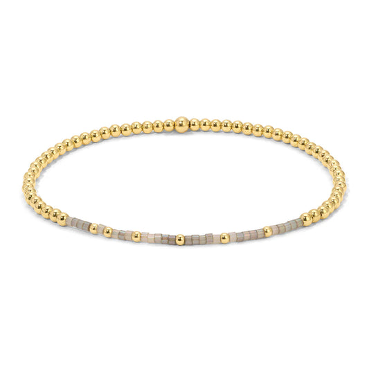 Jer 29:11 Gold Beaded Morse Code Bracelet