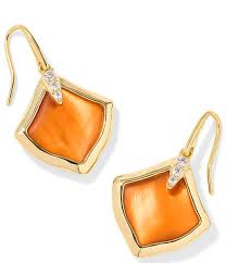 Joelle gold Papaya pearl earrings