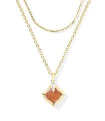 Joelle gold Papaya Pearl Multi strand necklace