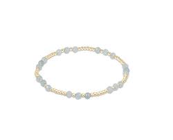 Gemstone Gold Joy Aquamarine 3mm Beaded Bracelet