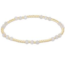 Gemstone Gold Joy Moonstone 3mm Beaded Bracelet