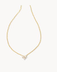Katy heart gold short pendant necklace