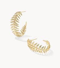 Kayla Gold Metal Hoop Earrings