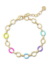 Kelsey gold multi mix chain bracelet