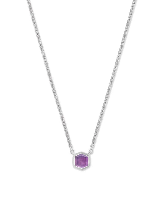 Davie silver amethyst necklace