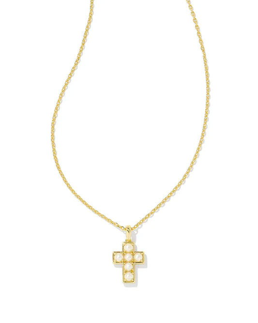 Cross Pearl Gold necklace