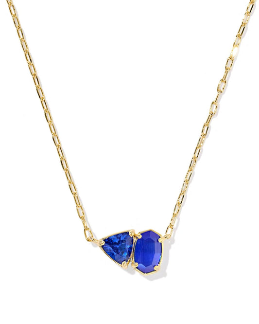 Tatum gold cobalt mix necklace