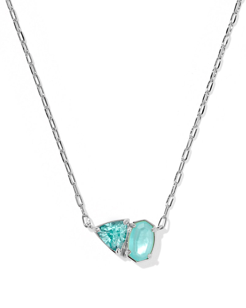 Tatum silver blue mix necklace