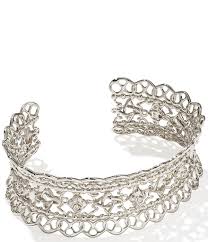 Krista Lace Silver Cuff Bracelet