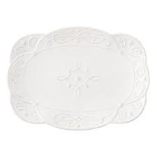 Jardin du Monde white platter