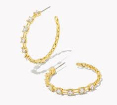 Lexi gold crystal hoop earrings
