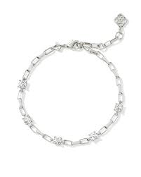 Lexi silver crystal chain bracelet