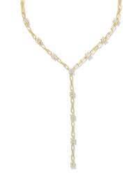 Lexi Y gold crystal necklace