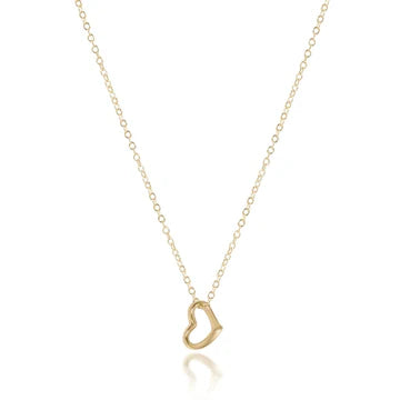 Love charm gold 16" necklace