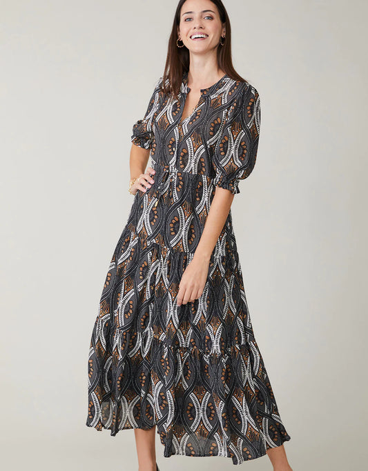Lynette Midi Dress Harbor River Batik Small