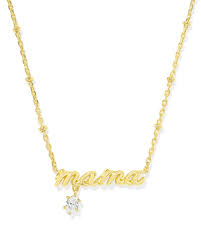 Mama Crystal Gold Necklace
