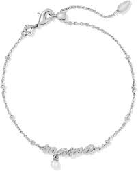 Mama Crystal Silver Bracelet