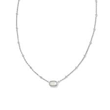 Elisa mini silver ivory pearl necklace