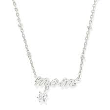 Mom Crystal Silver Necklace