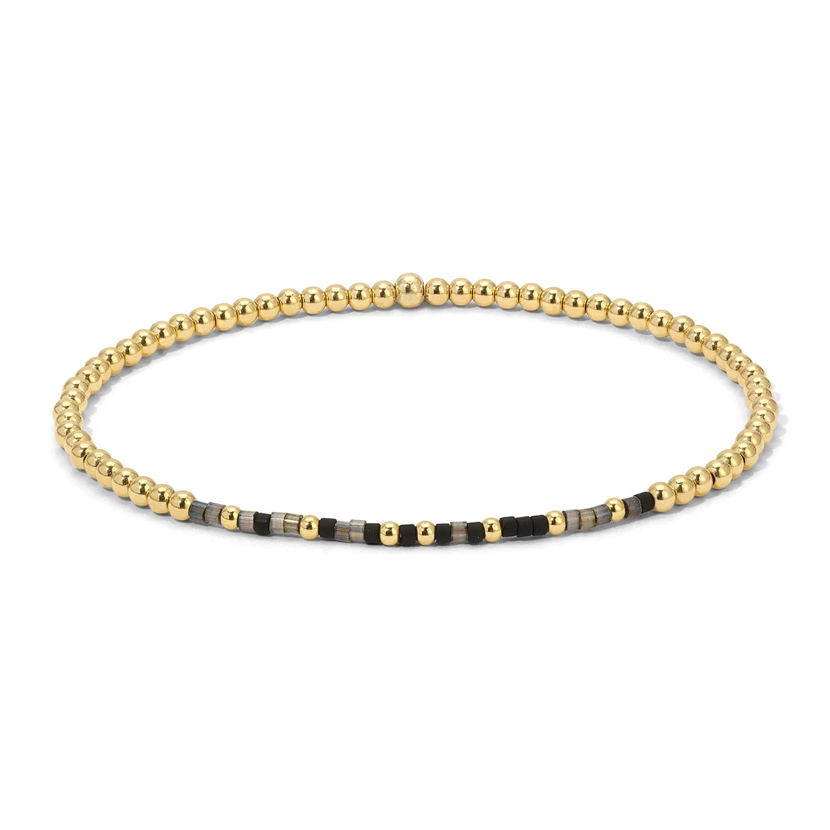 My Person Gold Beaded Morse Code Bracelet