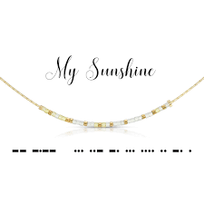 My Sunshine Morse code necklace