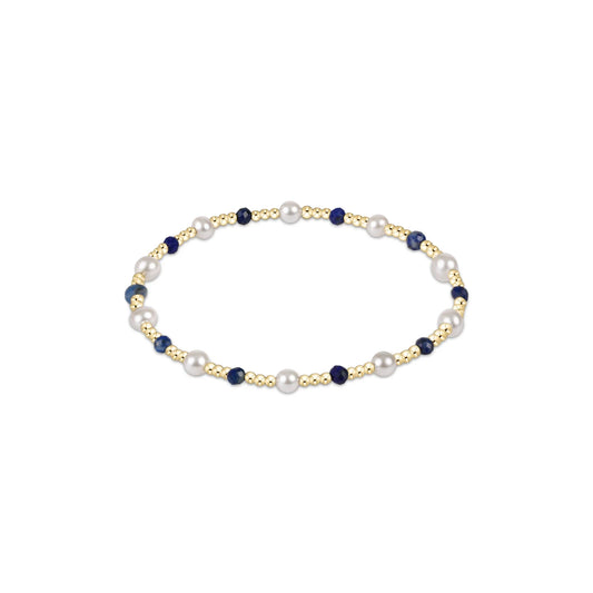 Pearl Sincerity 4mm Bead Bracelet Lapis