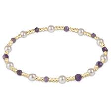 Pearl Sincerity 4mm Bead Bracelet Amethyst
