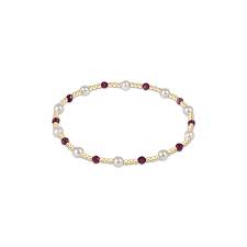 Pearl Sincerity 4mm Bead Bracelet Ruby