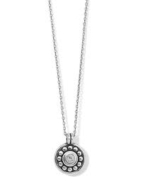 Pebble dot medalion petite necklace