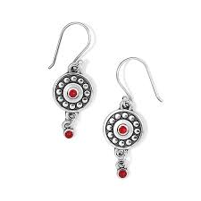 Pebble dot red july earrings