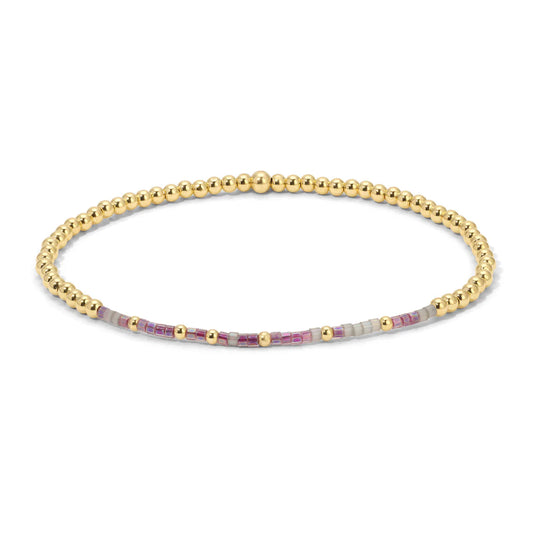 Phil 4:13 Gold Beaded Morse Code Bracelet