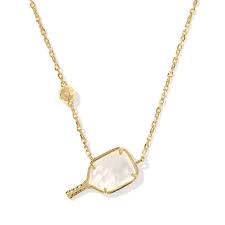 Pickleball gold ivory pearl necklace