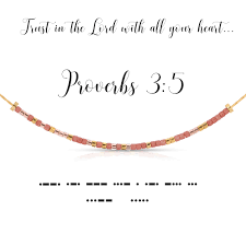 Proverbs 3:5 Morse Code Necklace