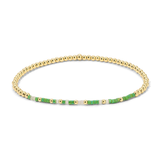 Psalm 46:5 Gold Beaded Morse Code Bracelet