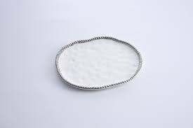 Round Serving pearl white platt